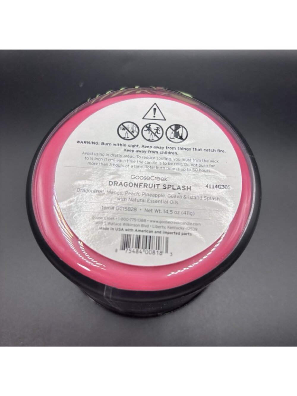 Goose Creek Dragon Fruit Splash 3 Wick Jar Candle 14.5 oz Mango Peach Guava Pink - Picture 11 of 15